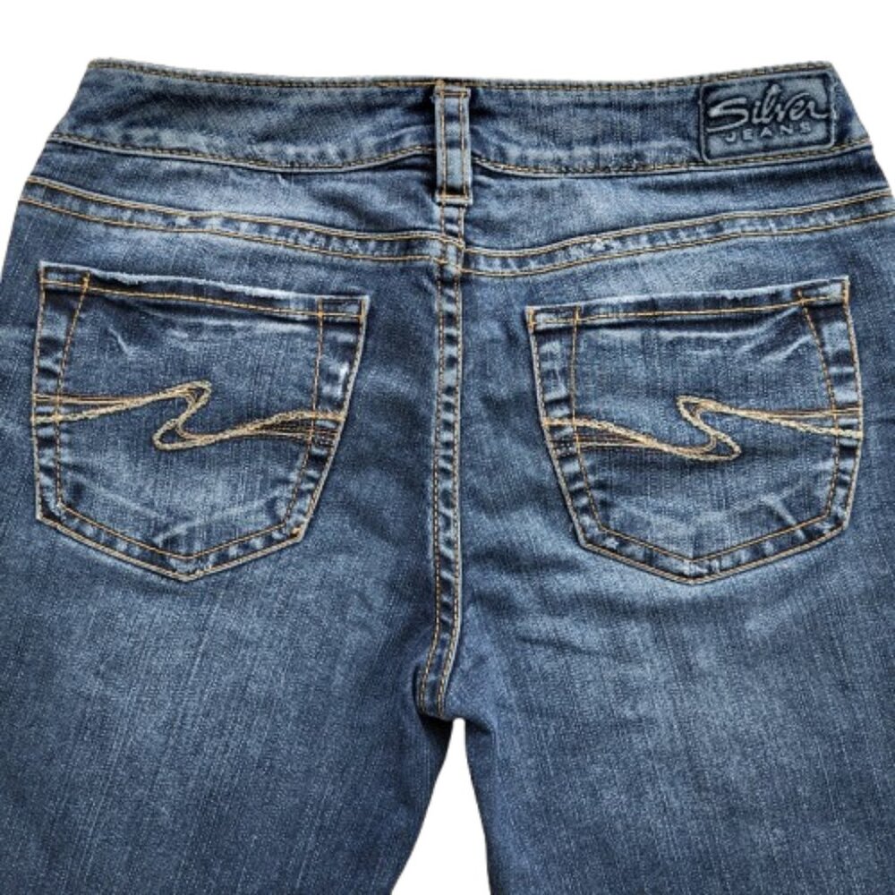 Silver Jeans Aiko Mid Rise Slim Bootcut Jeans Women's - Size 28W x 33L - Picture 9 of 13